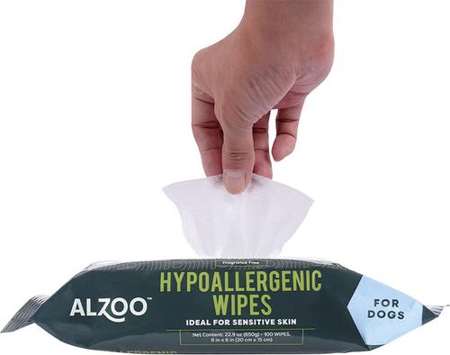 Show full view: ALZOO Plant Based Hypoallergenic Dog Wipes, 100 count slide 3 of 8