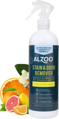 Show full view: ALZOO Stain & Odor Remover Dog & Cat Deodorizer Spray, Citrus Vanilla, 16-fl oz bottle slide 3 of 8