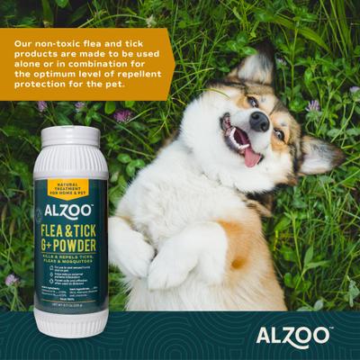 Show full view: ALZOO Flea & Tick G+ Powder for Dogs & Cats, 8-oz bottle slide 5 of 8