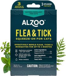 ALZOO Natural Plant Based Flea & Tick Spot-On for Cats, 0.03-oz tube slide 2 of 7