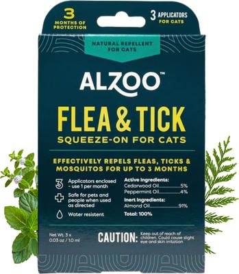 Show full view: ALZOO Natural Plant Based Flea & Tick Spot-On for Cats, 0.03-oz tube slide 2 of 8