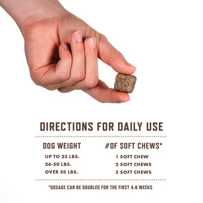 Show full view: Rocco & Roxie Supply Co. Duck Flavored Chew Joint Supplement for Dogs, 60 count slide 4 of 7