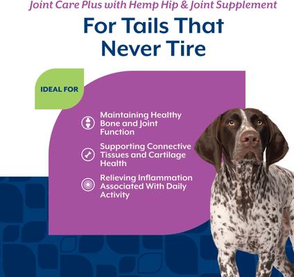 Show full view: NaturVet Joint Care Plus with Hemp Hip & Joint Hickory Smoked Bacon Flavored Soft Chew Supplement for Dogs, 60 count slide 4 of 9