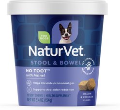 NaturVet No Toot Stool & Bowel Bacon & Chicken Flavored Supplement for Dogs, 70 count