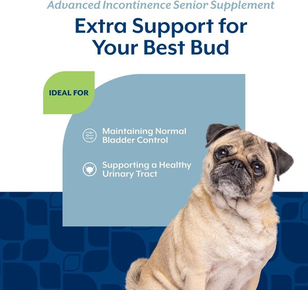 Show full view: NaturVet Advanced Incontinence Hickory Smoked Bacon Flavored Senior Supplement for Dogs, 60 count slide 4 of 8