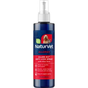 NaturVet Aller-911 Anti-Lick Spray with Aloe Vera for Dogs & Cats, 8-fl oz bottle