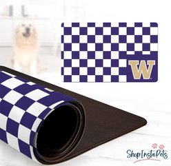 ShopInstaPets Washington Huskies Food & Water Bowl Placemat, Purple, One Size