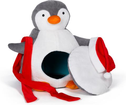 Show full view: Prevue Pet Products Jolly Gentoo Penguin Hideaway Cat Bed, White slide 2 of 4