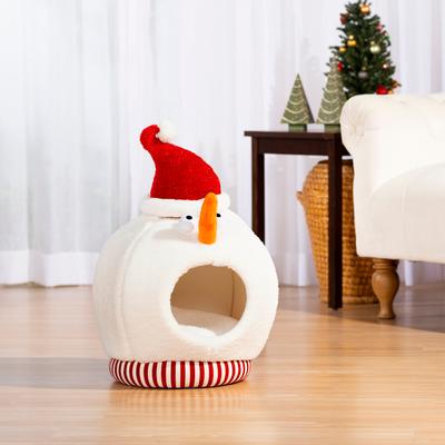 Show full view: Prevue Pet Products Frosty's Hideaway Cat Bed, White slide 4 of 4