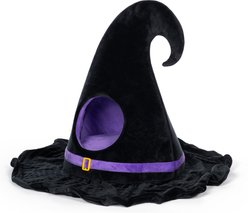 Prevue Pet Products Hazel's Haunted Hat Hideaway Cat Bed, Black