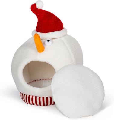 Show full view: Prevue Pet Products Frosty's Hideaway Cat Bed, White slide 2 of 4