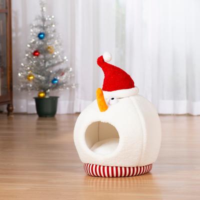 Show full view: Prevue Pet Products Frosty's Hideaway Cat Bed, White slide 3 of 4