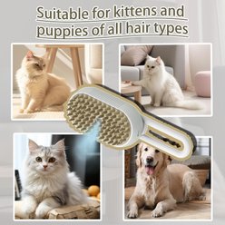 Fido Fave Steam Brush & Flea Comb Dog & Cat Grooming Set, White, 2 count slide 2 of 7