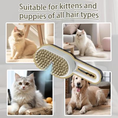 Show full view: Fido Fave Steam Brush & Flea Comb Dog & Cat Grooming Set, White, 2 count slide 7 of 8
