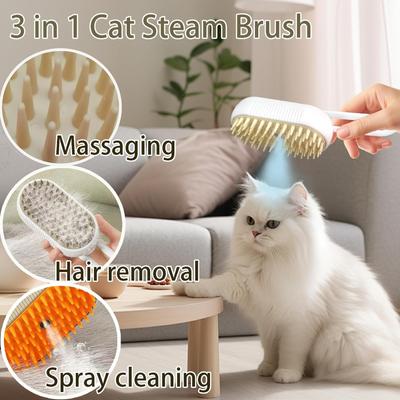 Show full view: Fido Fave Steam Brush & Flea Comb Dog & Cat Grooming Set, White, 2 count slide 4 of 8