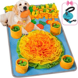 HOMAGICO Snuffle Mat Interactive Puzzle Dog, Cat & Rabbit Toy, Large: 32x20-in, Blue