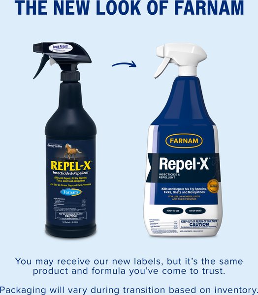 Show full view: Farnam Repel-X Dog & Horse Insecticide & Repellent, 32-fl oz bottle slide 2 of 9