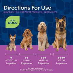 NaturVet Joint Care Plus with Hemp Seed Hip & Joint Hickory Smoked Bacon Flavored Supplement for Dogs, 120 count slide 2 of 7