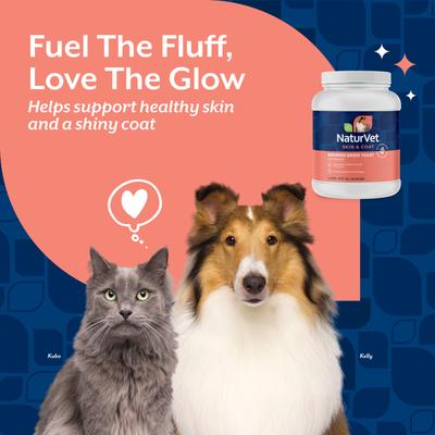 Show full view: NaturVet Brewers Dried Yeast Skin & Coat Powder Supplement for Dogs & Cats, 4-lb tub slide 3 of 7