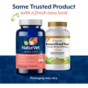 NaturVet Brewers Dried Yeast Skin & Coat Supplement Tablets for Dogs & Cats, 1000 count