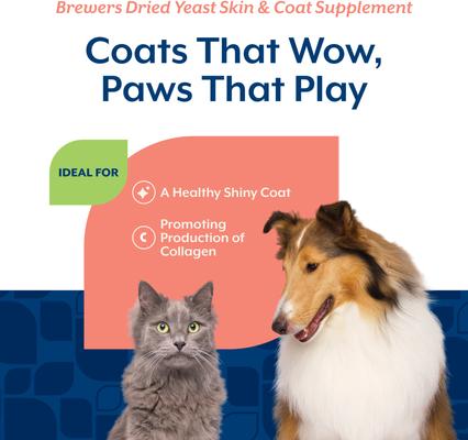 Show full view: NaturVet Brewers Dried Yeast Skin & Coat Supplement Tablets for Dogs & Cats, 1000 count slide 5 of 9