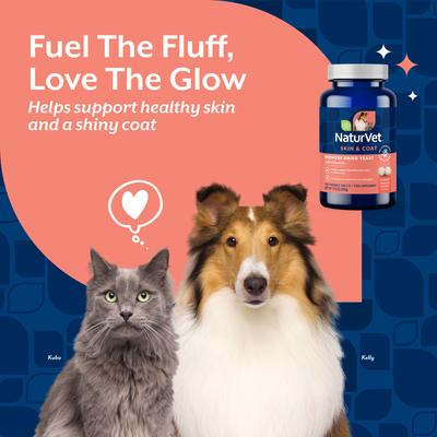 Show full view: NaturVet Brewers Dried Yeast Skin & Coat Supplement Tablets for Dogs & Cats, 1000 count slide 4 of 9