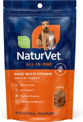 NaturVet Daily Multi-Vitamin All-In-One Powder Supplement for Dogs & Cats, 13-oz bag