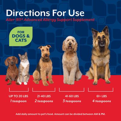 Show full view: NaturVet Aller-911 Allergy Aid Supplement Powder for Dogs & Cats, 9-oz bag slide 6 of 11