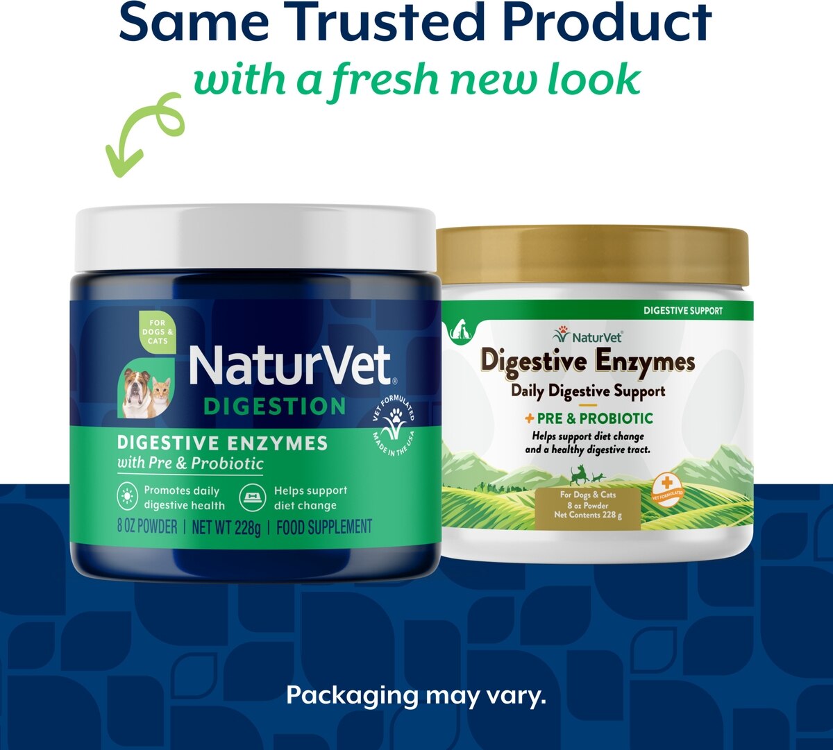 NATURVET Digestive Enzymes Plus Pre Probiotic Powder Supplement