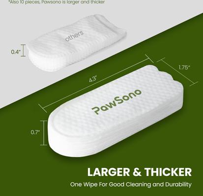 Show full view: PawSono Dog & Cat Ear Finger Cleaner Wipes, 50 count slide 5 of 9