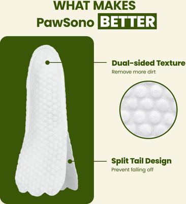 Show full view: PawSono Dog & Cat Ear Finger Cleaner Wipes, 50 count slide 4 of 9