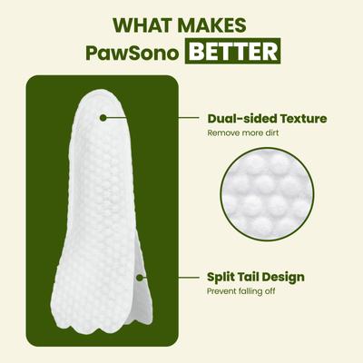 Show full view: PawSono Dog & Cat Ear Finger Cleaner Wipes, 50 count slide 5 of 10