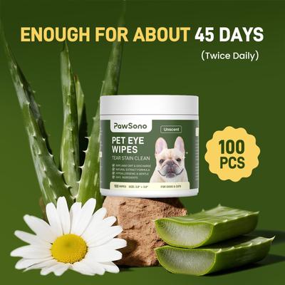 Show full view: PawSono Hypoallergenic Dog & Cat Eye Wipes, 100 count slide 7 of 8