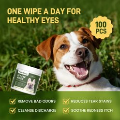 PawSono Hypoallergenic Dog & Cat Eye Wipes, 100 count slide 2 of 7