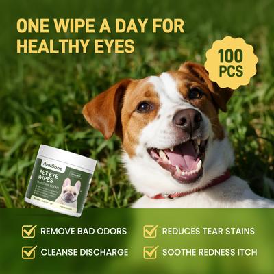 Show full view: PawSono Hypoallergenic Dog & Cat Eye Wipes, 100 count slide 2 of 8
