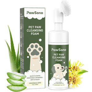 PawSono Dog & Cat Paw Cleansing Foam, 5-fl oz bottle