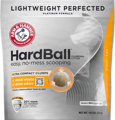 Arm & Hammer Litter Platinum Hardball Garden Bloom Lightweight Easy No-Mess Scooping Clumping Cat Litter, 14.5-lb bag