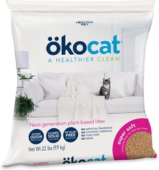 Okocat Super Soft Clumping Wood Unscented Cat Litter, 22-lb bag