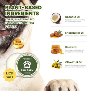 PawSono Dog & Cat Paw & Nose Balm, 2.1-oz jar