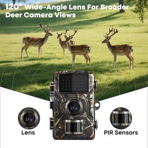 Bueteka Waterproof Trail Wildlife Outdoor Pet Camera with Night Vision, Camouflage