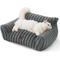 Show in main carousel: Bedsure Corduroy Fleece Dog Sofa Bed with Removable Cover, Warm Grey, Small slide 3 of 9