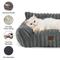 Show in main carousel: Bedsure Corduroy Fleece Dog Sofa Bed with Removable Cover, Warm Grey, Small slide 6 of 9