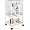 Show in main carousel: Wooflex Metal Parrot Cage with Rolling Stand & Castor Wheels, 41-in, White slide 7 of 8