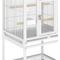 Show in main carousel: Wooflex Metal Parrot Cage with Rolling Stand & Castor Wheels, 41-in, White slide 6 of 8