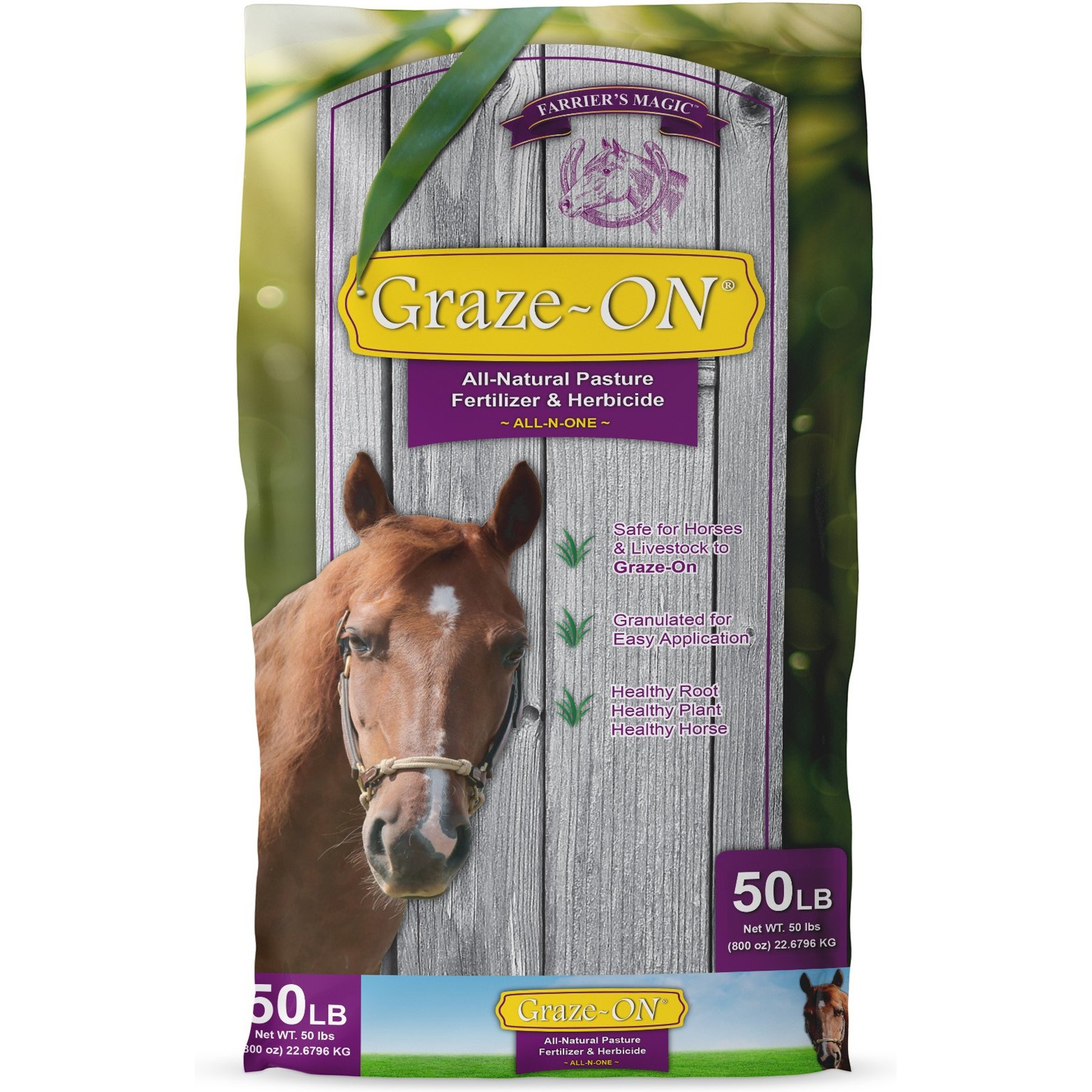 Farrier's Magic Graze-ON All Natural Pasture Fertilizer & Herbicide, 50-lb bag