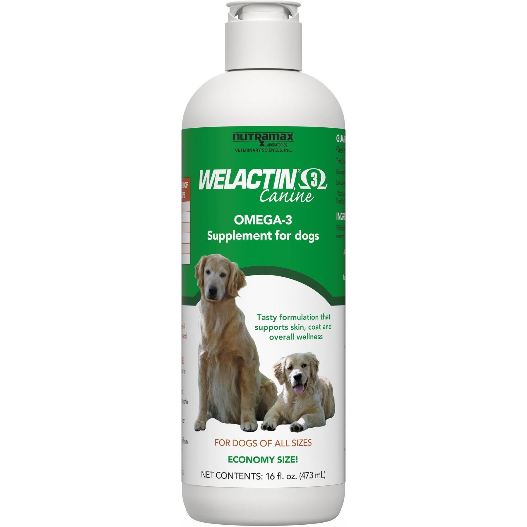 Nutramax Welactin Omega-3 Liquid Skin & Coat Supplement for Dogs, 32-fl oz bundle