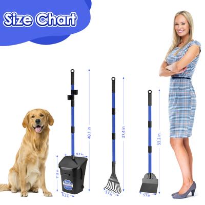 Show full view: SlowTon Metal Swivel Bin & Rake & Spade Dog Pooper Scooper Set slide 8 of 8