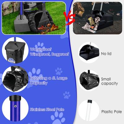 Show full view: SlowTon Metal Swivel Bin & Rake & Spade Dog Pooper Scooper Set slide 6 of 8