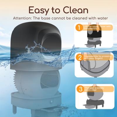 Show full view: Aoruefar Smart Robot Cat Litter Box, Black slide 8 of 10