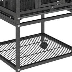 Wooflex Metal Parrot Cage with Rolling Stand & Castor Wheels, 41-in, Black slide 2 of 8